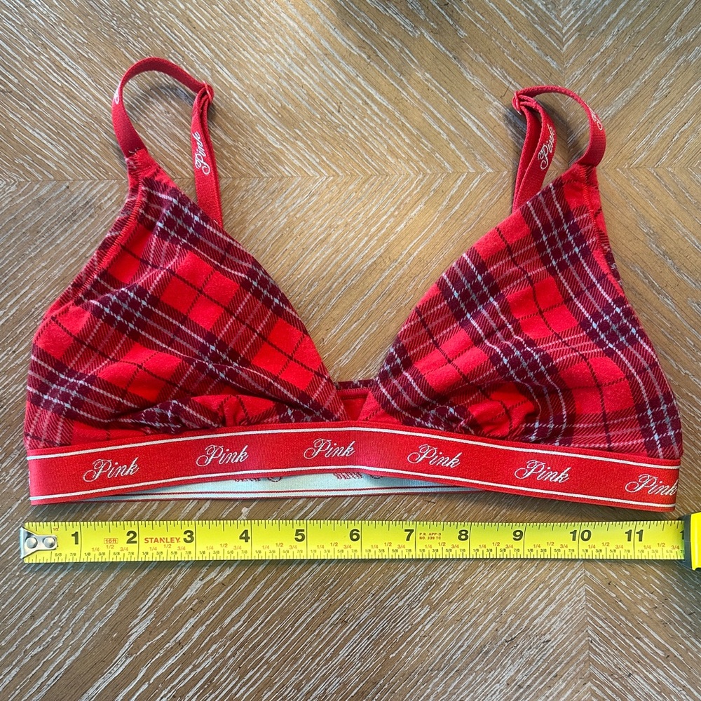 PINK Victoria's Secret Red Plaid Bralette